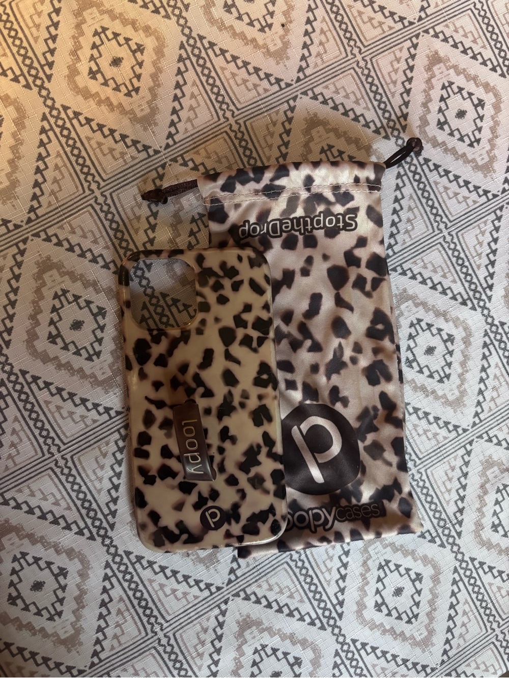 LoopyCases Leopard Print Phone Case in Beige & Brown